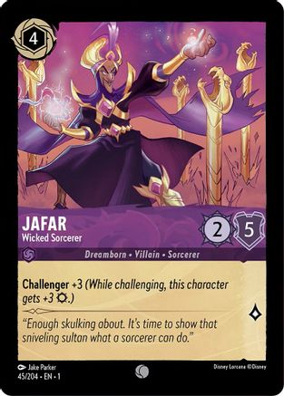 Jafar - Wicked Sorcerer (45/204) - The First Chapter - Premium Lorcana Single from Disney - Just $0.08! Shop now at Game Crave Tournament Store