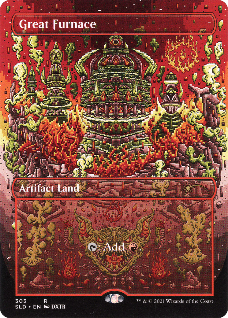 Great Furnace (SLD-303) - Secret Lair Drop (Borderless) Foil - Premium MTG Single from Wizards of the Coast - Just $21.12! Shop now at Game Crave Tournament Store