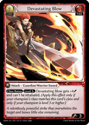 Devastating Blow (DAWN OF ASHES 1ST EDITION) - Premium Grand Archive Single from Weebs of the Shore - Just $0.40! Shop now at Game Crave Tournament Store
