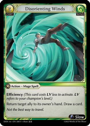 Disorienting Winds (DAWN OF ASHES 1ST EDITION) Foil - Premium Grand Archive Single from Weebs of the Shore - Just $11.40! Shop now at Game Crave Tournament Store