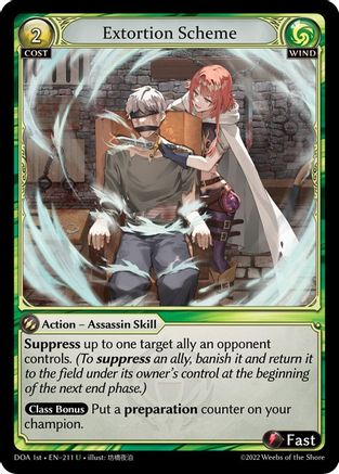 Extortion Scheme (DAWN OF ASHES 1ST EDITION) Foil - Premium Grand Archive Single from Weebs of the Shore - Just $6.27! Shop now at Game Crave Tournament Store