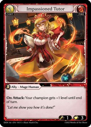 Impassioned Tutor (DAWN OF ASHES 1ST EDITION) Foil - Premium Grand Archive Single from Weebs of the Shore - Just $1.50! Shop now at Game Crave Tournament Store