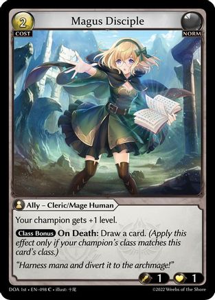 Magus Disciple (DAWN OF ASHES 1ST EDITION) Foil - Premium Grand Archive Single from Weebs of the Shore - Just $8.70! Shop now at Game Crave Tournament Store