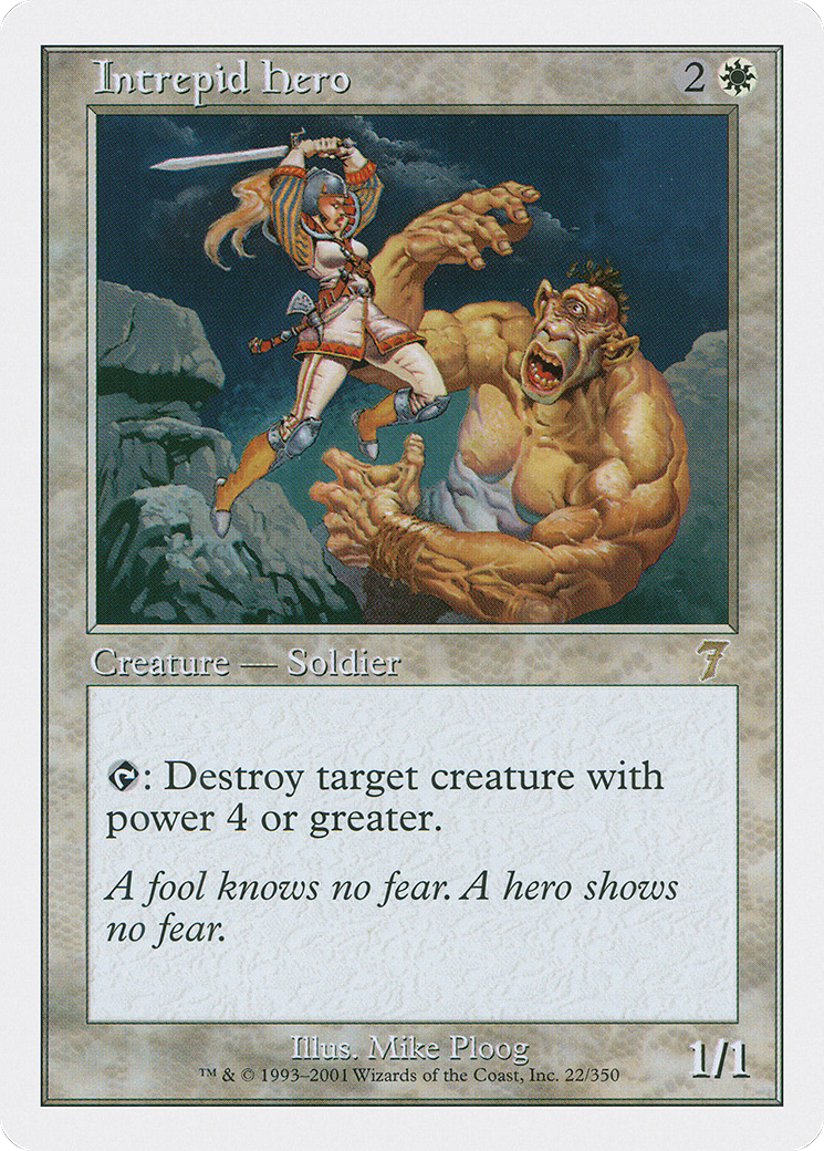 Intrepid Hero (7ED-022) - Seventh Edition - Premium MTG Single from Wizards of the Coast - Just $0.45! Shop now at Game Crave Tournament Store