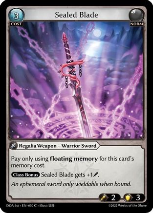 Sealed Blade (DAWN OF ASHES 1ST EDITION) Foil - Premium Grand Archive Single from Weebs of the Shore - Just $0.09! Shop now at Game Crave Tournament Store