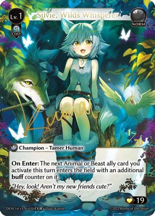 Silvie, Wilds Whisperer (CUR) (DAWN OF ASHES 1ST EDITION) - Premium Grand Archive Single from Weebs of the Shore - Just $0! Shop now at Game Crave Tournament Store