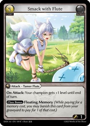 Smack with Flute (DAWN OF ASHES 1ST EDITION) Foil - Premium Grand Archive Single from Weebs of the Shore - Just $11.40! Shop now at Game Crave Tournament Store