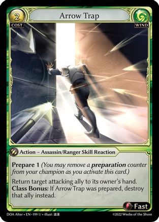Arrow Trap (DAWN OF ASHES ALTER EDITION) - Premium Grand Archive Single from Dawn of Ashes Alter Edition - Just $0.25! Shop now at Game Crave Tournament Store