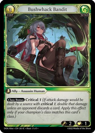 Bushwhack Bandit (DAWN OF ASHES ALTER EDITION) - Premium Grand Archive Single from Dawn of Ashes Alter Edition - Just $0.25! Shop now at Game Crave Tournament Store