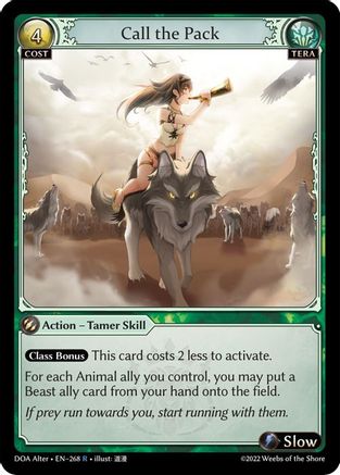 Call the Pack (DAWN OF ASHES ALTER EDITION) - Premium Grand Archive Single from Dawn of Ashes Alter Edition - Just $0.25! Shop now at Game Crave Tournament Store