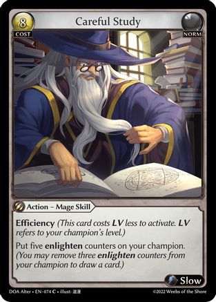 Careful Study (DAWN OF ASHES ALTER EDITION) - Premium Grand Archive Single from Dawn of Ashes Alter Edition - Just $0.25! Shop now at Game Crave Tournament Store
