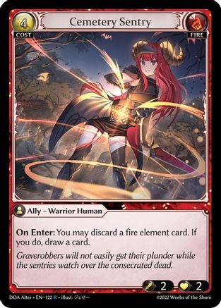 Cemetery Sentry (DAWN OF ASHES ALTER EDITION) - Premium Grand Archive Single from Dawn of Ashes Alter Edition - Just $0.34! Shop now at Game Crave Tournament Store