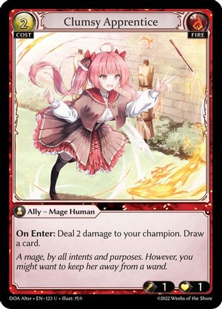 Clumsy Apprentice (DAWN OF ASHES ALTER EDITION) - Premium Grand Archive Single from Dawn of Ashes Alter Edition - Just $0.47! Shop now at Game Crave Tournament Store