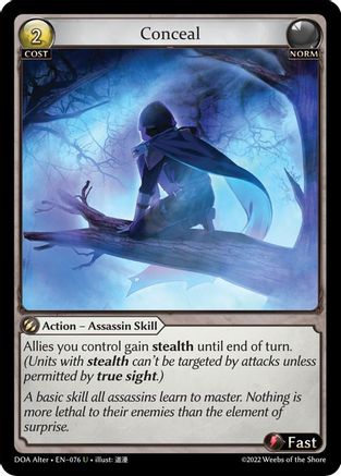 Conceal (DAWN OF ASHES ALTER EDITION) - Premium Grand Archive Single from Dawn of Ashes Alter Edition - Just $0.25! Shop now at Game Crave Tournament Store