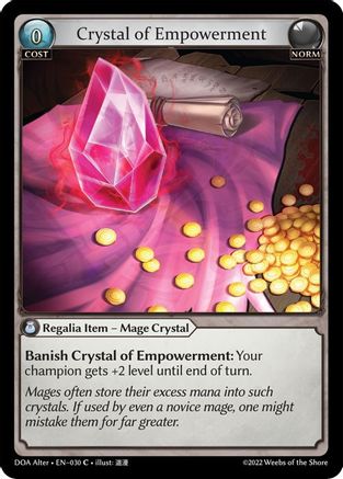 Crystal of Empowerment (DAWN OF ASHES ALTER EDITION) - Premium Grand Archive Single from Dawn of Ashes Alter Edition - Just $0.25! Shop now at Game Crave Tournament Store