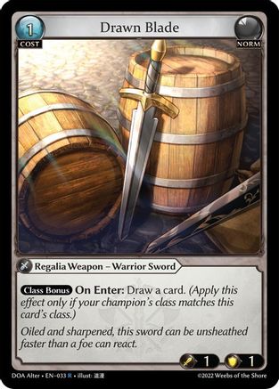 Drawn Blade (DAWN OF ASHES ALTER EDITION) - Premium Grand Archive Single from Dawn of Ashes Alter Edition - Just $0.39! Shop now at Game Crave Tournament Store