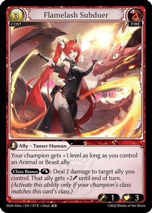 Flamelash Subduer (DAWN OF ASHES ALTER EDITION) - Premium Grand Archive Single from Dawn of Ashes Alter Edition - Just $0.25! Shop now at Game Crave Tournament Store