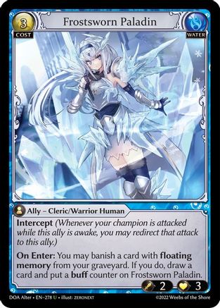 Frostsworn Paladin (DAWN OF ASHES ALTER EDITION) - Premium Grand Archive Single from Dawn of Ashes Alter Edition - Just $11.22! Shop now at Game Crave Tournament Store