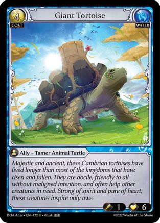 Giant Tortoise (DAWN OF ASHES ALTER EDITION) - Premium Grand Archive Single from Dawn of Ashes Alter Edition - Just $0.25! Shop now at Game Crave Tournament Store
