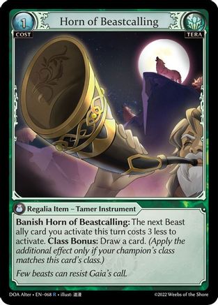Horn of Beastcalling (DAWN OF ASHES ALTER EDITION) - Premium Grand Archive Single from Dawn of Ashes Alter Edition - Just $0.25! Shop now at Game Crave Tournament Store