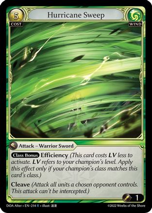 Hurricane Sweep (DAWN OF ASHES ALTER EDITION) - Premium Grand Archive Single from Dawn of Ashes Alter Edition - Just $0.38! Shop now at Game Crave Tournament Store
