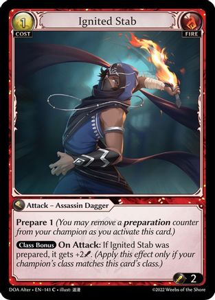 Ignited Stab (DAWN OF ASHES ALTER EDITION) - Premium Grand Archive Single from Dawn of Ashes Alter Edition - Just $0.25! Shop now at Game Crave Tournament Store