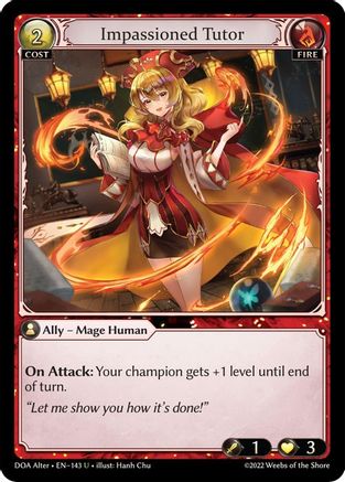 Impassioned Tutor (DAWN OF ASHES ALTER EDITION) - Premium Grand Archive Single from Dawn of Ashes Alter Edition - Just $0.25! Shop now at Game Crave Tournament Store