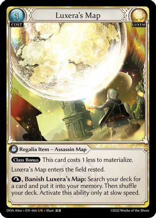 Luxera's Map (DAWN OF ASHES ALTER EDITION) - Premium Grand Archive Single from Dawn of Ashes Alter Edition - Just $0.63! Shop now at Game Crave Tournament Store