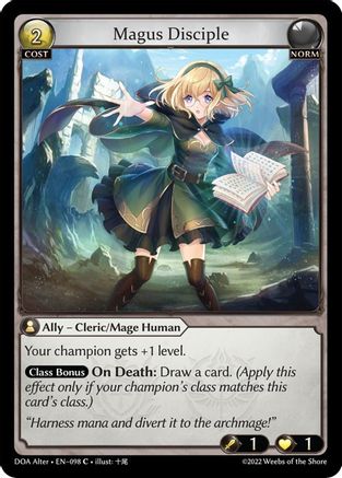 Magus Disciple (DAWN OF ASHES ALTER EDITION) - Premium Grand Archive Single from Dawn of Ashes Alter Edition - Just $0.25! Shop now at Game Crave Tournament Store