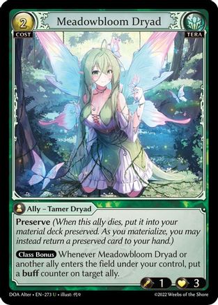 Meadowbloom Dryad (DAWN OF ASHES ALTER EDITION) - Premium Grand Archive Single from Dawn of Ashes Alter Edition - Just $0.25! Shop now at Game Crave Tournament Store