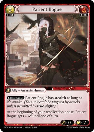 Patient Rogue (DAWN OF ASHES ALTER EDITION) - Premium Grand Archive Single from Dawn of Ashes Alter Edition - Just $0.25! Shop now at Game Crave Tournament Store