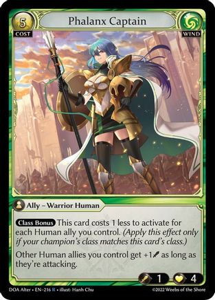Phalanx Captain (DAWN OF ASHES ALTER EDITION) - Premium Grand Archive Single from Dawn of Ashes Alter Edition - Just $0.42! Shop now at Game Crave Tournament Store
