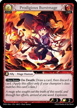 Prodigious Burstmage (DAWN OF ASHES ALTER EDITION) - Premium Grand Archive Single from Dawn of Ashes Alter Edition - Just $0.25! Shop now at Game Crave Tournament Store
