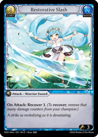 Restorative Slash (DAWN OF ASHES ALTER EDITION) - Premium Grand Archive Single from Dawn of Ashes Alter Edition - Just $0.25! Shop now at Game Crave Tournament Store