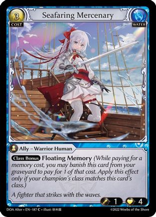 Seafaring Mercenary (DAWN OF ASHES ALTER EDITION) - Premium Grand Archive Single from Dawn of Ashes Alter Edition - Just $0.25! Shop now at Game Crave Tournament Store