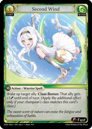 Second Wind (DAWN OF ASHES ALTER EDITION) - Premium Grand Archive Single from Dawn of Ashes Alter Edition - Just $0.25! Shop now at Game Crave Tournament Store