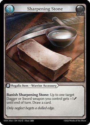 Sharpening Stone (DAWN OF ASHES ALTER EDITION) - Premium Grand Archive Single from Dawn of Ashes Alter Edition - Just $0.25! Shop now at Game Crave Tournament Store