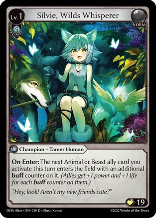 Silvie, Wilds Whisperer (DAWN OF ASHES ALTER EDITION) - Premium Grand Archive Single from Dawn of Ashes Alter Edition - Just $0.25! Shop now at Game Crave Tournament Store