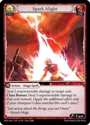Spark Alight (DAWN OF ASHES ALTER EDITION) - Premium Grand Archive Single from Dawn of Ashes Alter Edition - Just $0.25! Shop now at Game Crave Tournament Store