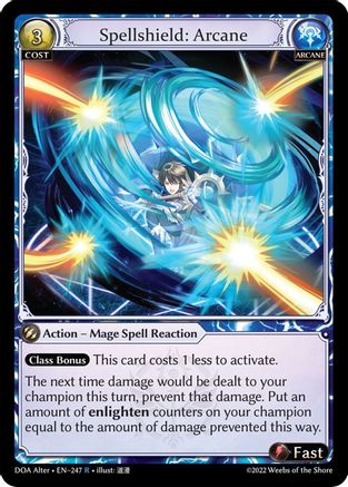 Spellshield: Arcane (DAWN OF ASHES ALTER EDITION) - Premium Grand Archive Single from Dawn of Ashes Alter Edition - Just $0.52! Shop now at Game Crave Tournament Store