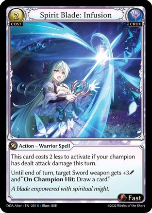 Spirit Blade: Infusion (DAWN OF ASHES ALTER EDITION) - Premium Grand Archive Single from Dawn of Ashes Alter Edition - Just $0.25! Shop now at Game Crave Tournament Store