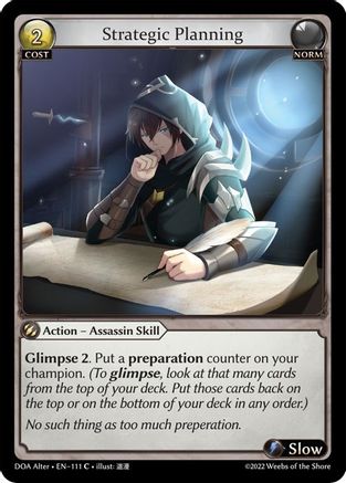 Strategic Planning (DAWN OF ASHES ALTER EDITION) - Premium Grand Archive Single from Dawn of Ashes Alter Edition - Just $0.25! Shop now at Game Crave Tournament Store