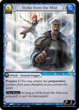 Strike from the Mist (DAWN OF ASHES ALTER EDITION) - Premium Grand Archive Single from Dawn of Ashes Alter Edition - Just $0.25! Shop now at Game Crave Tournament Store
