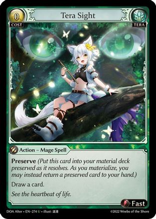 Tera Sight (DAWN OF ASHES ALTER EDITION) - Premium Grand Archive Single from Dawn of Ashes Alter Edition - Just $0.25! Shop now at Game Crave Tournament Store