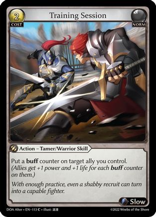 Training Session (DAWN OF ASHES ALTER EDITION) - Premium Grand Archive Single from Dawn of Ashes Alter Edition - Just $0.25! Shop now at Game Crave Tournament Store
