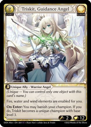 Triskit, Guidance Angel (DAWN OF ASHES ALTER EDITION) - Premium Grand Archive Single from Dawn of Ashes Alter Edition - Just $4.07! Shop now at Game Crave Tournament Store
