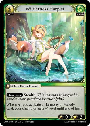 Wilderness Harpist (DAWN OF ASHES ALTER EDITION) - Premium Grand Archive Single from Dawn of Ashes Alter Edition - Just $0.25! Shop now at Game Crave Tournament Store