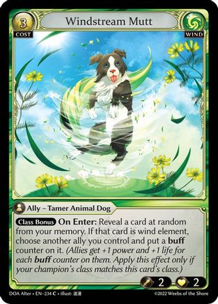 Windstream Mutt (DAWN OF ASHES ALTER EDITION) - Premium Grand Archive Single from Dawn of Ashes Alter Edition - Just $0.25! Shop now at Game Crave Tournament Store