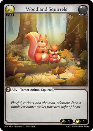 Woodland Squirrels (DAWN OF ASHES ALTER EDITION) - Premium Grand Archive Single from Dawn of Ashes Alter Edition - Just $0.28! Shop now at Game Crave Tournament Store