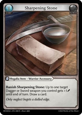 Sharpening Stone (2022 DEMO DECK) - Premium Grand Archive Single from Weebs of the Shore - Just $0! Shop now at Game Crave Tournament Store